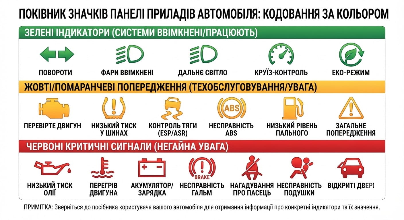 кольори індикаторів